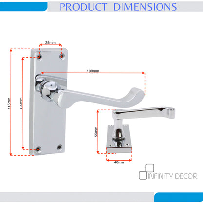 Lever on Backplate Door Handle Home Decor