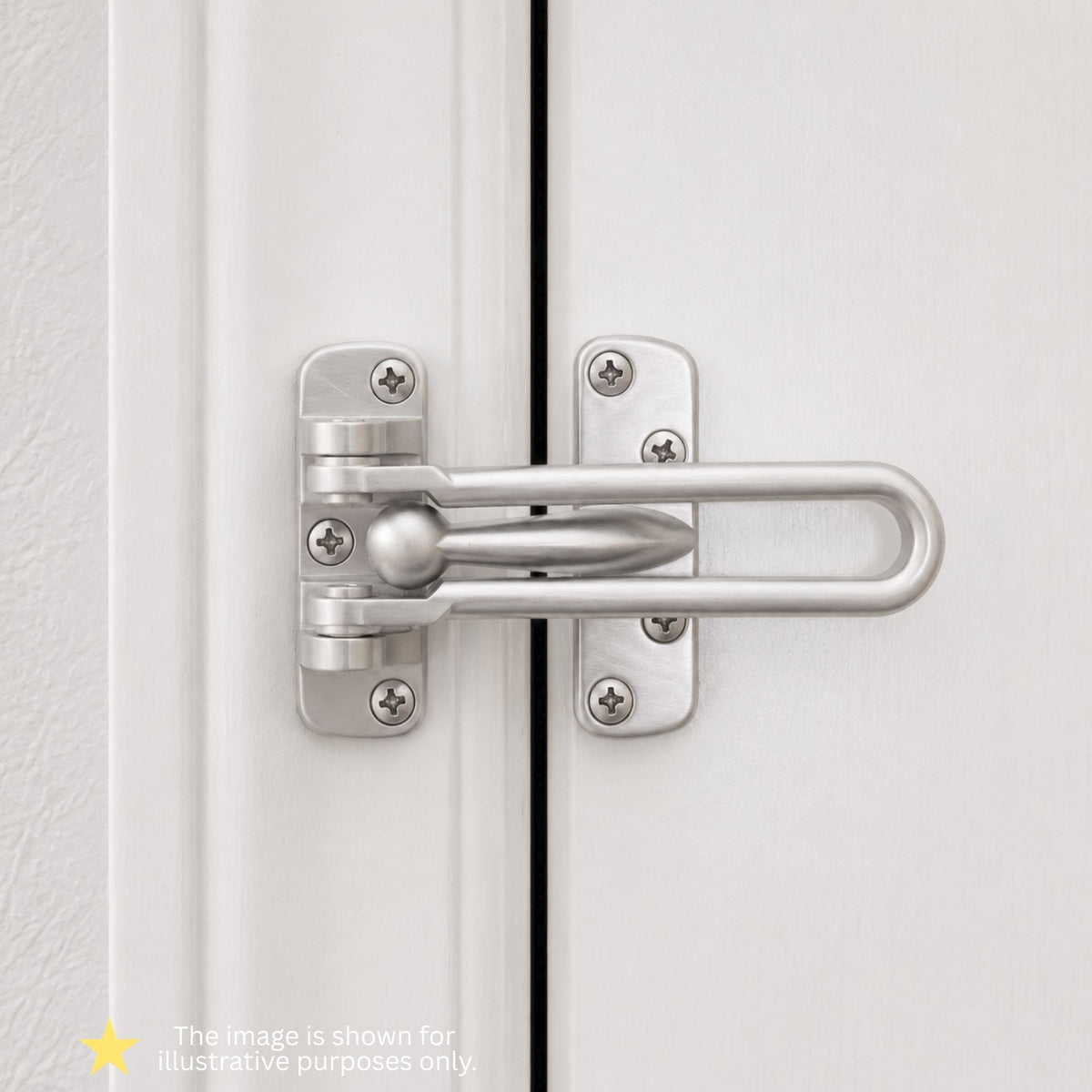 Satin Chrome Brass Door Guard Home Decor