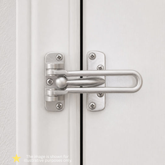 Protection de porte en laiton 105 mm Chrome satiné