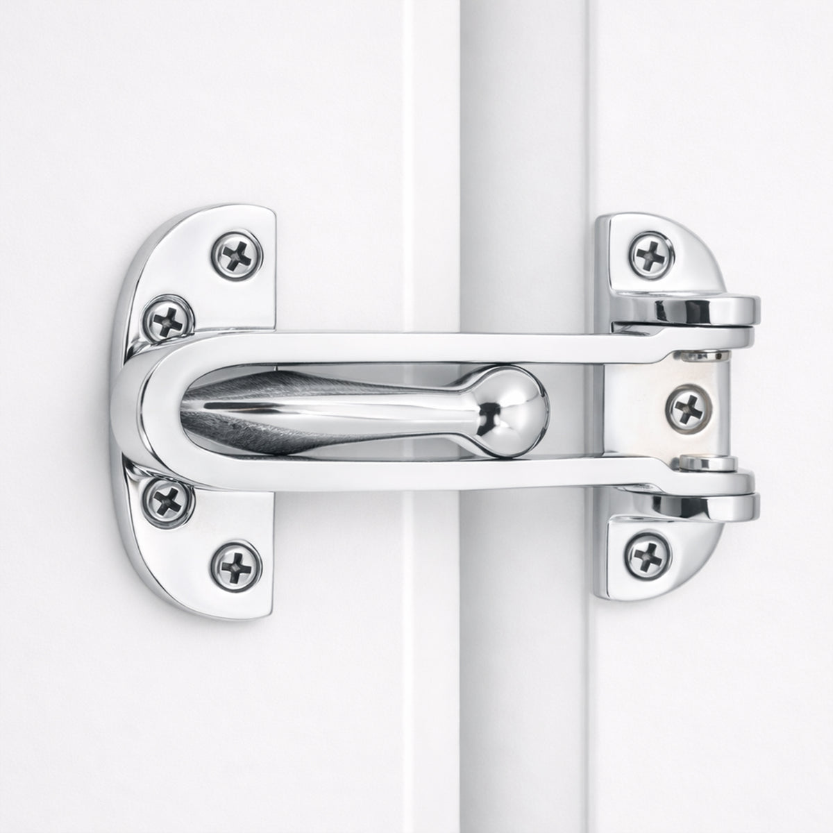 Polished Chrome Brass Door Guard Home Decor