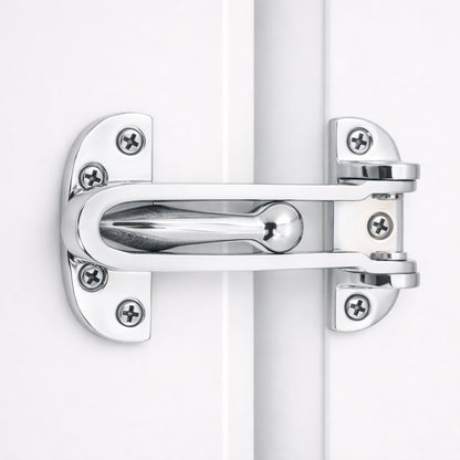 Polished Chrome Brass Door Guard Home Decor