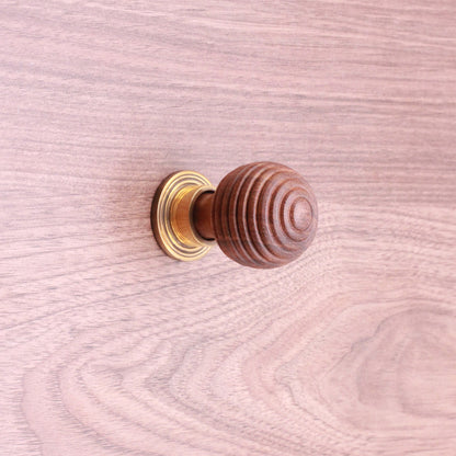 Rosewood Preston Small Cupboard Knob Aged Brass