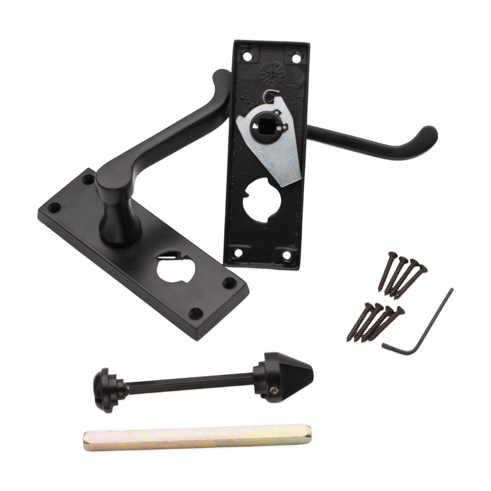 Lever on Backplate Door Handle Home Decor