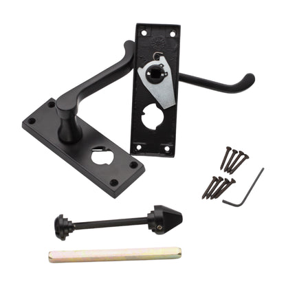 Lever on Backplate Door Handle Home Decor