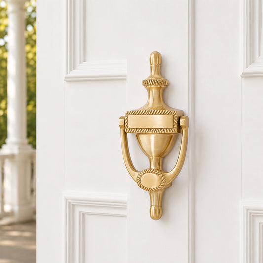 Heurtoir de porte géorgien 150 mm en laiton satiné
