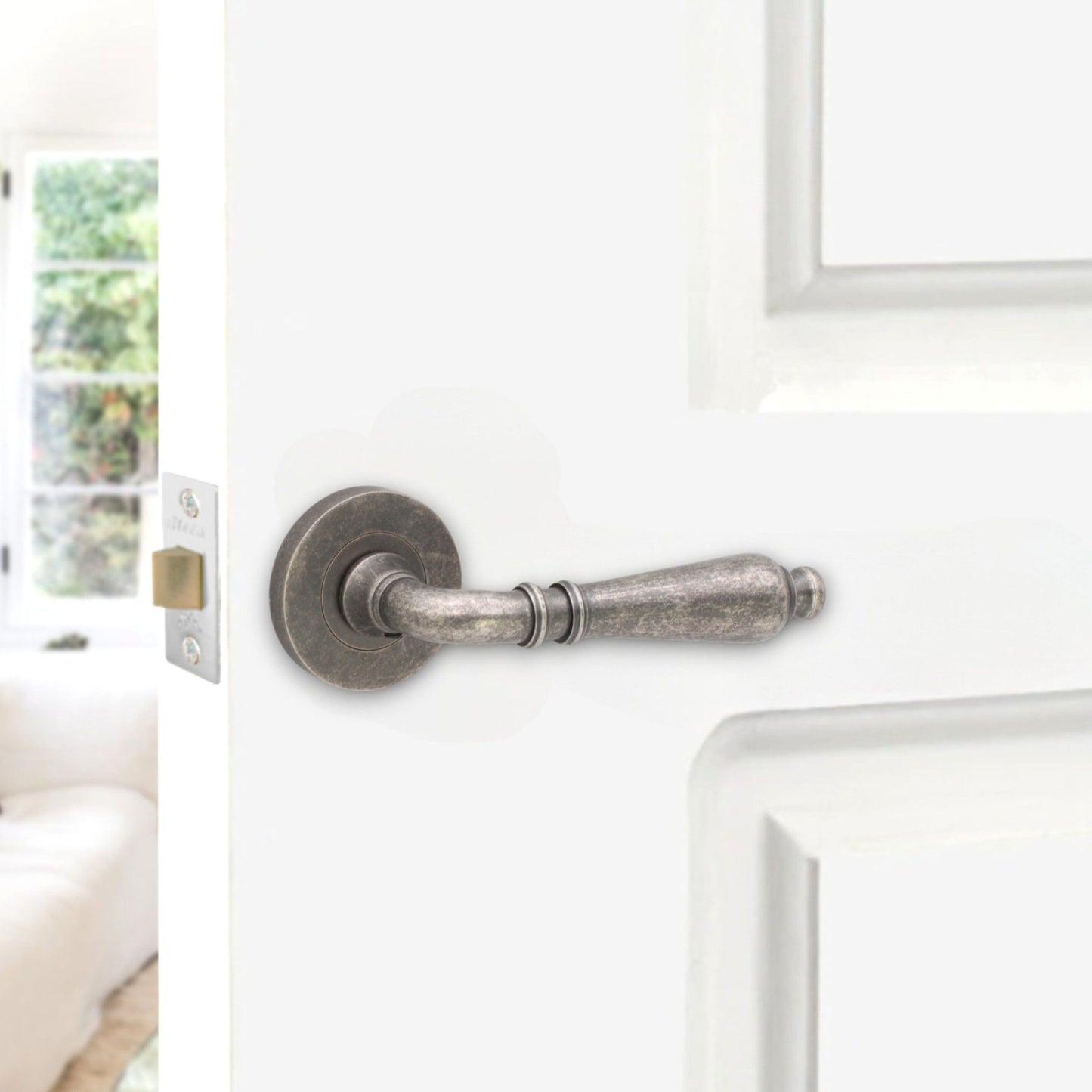 Lever on Rose Door Handle Home Decor
