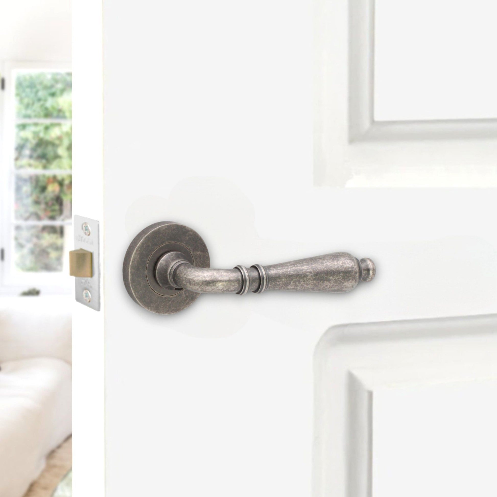 Lever on Rose Door Handle Home Decor