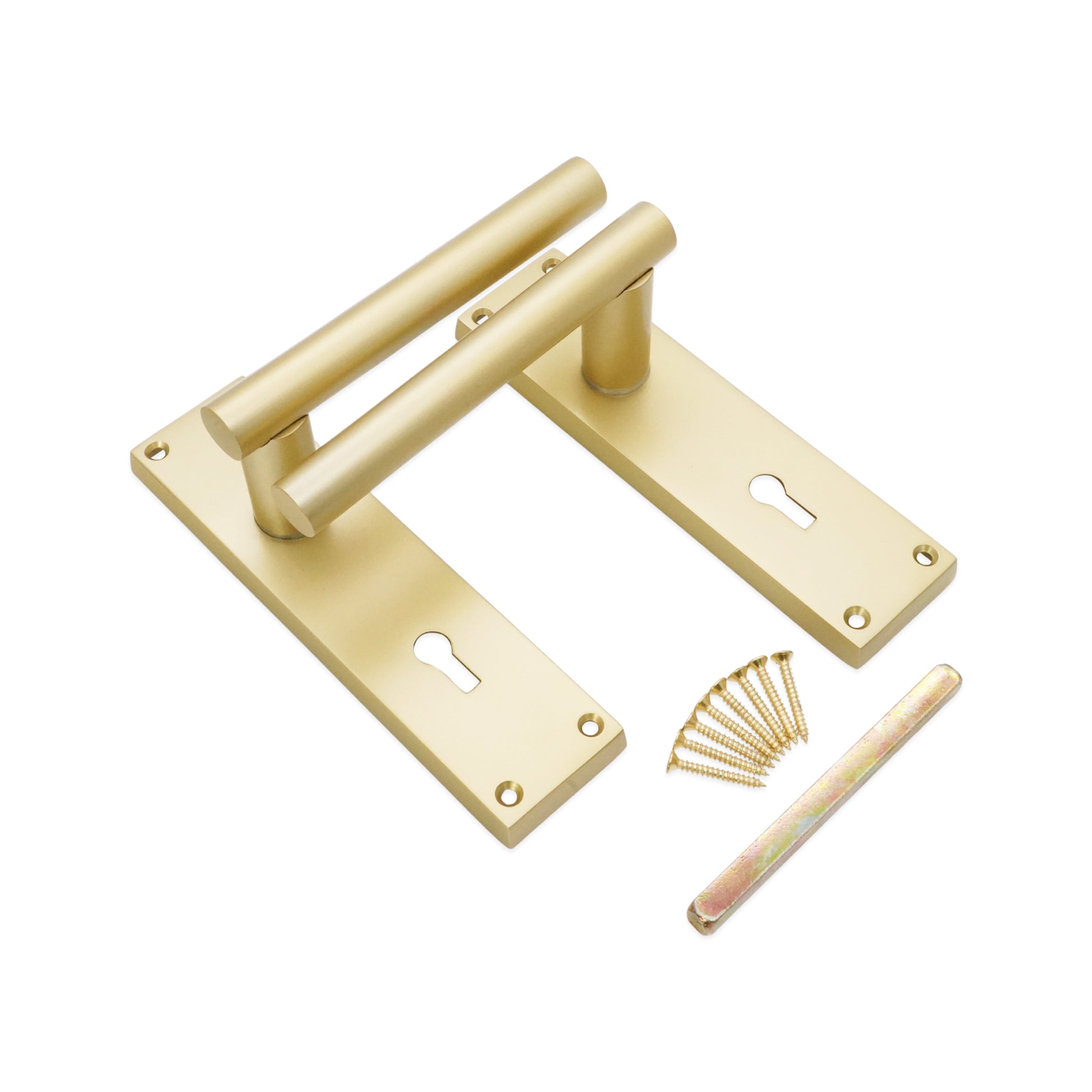 Lever on Backplate Door Handle Home Decor