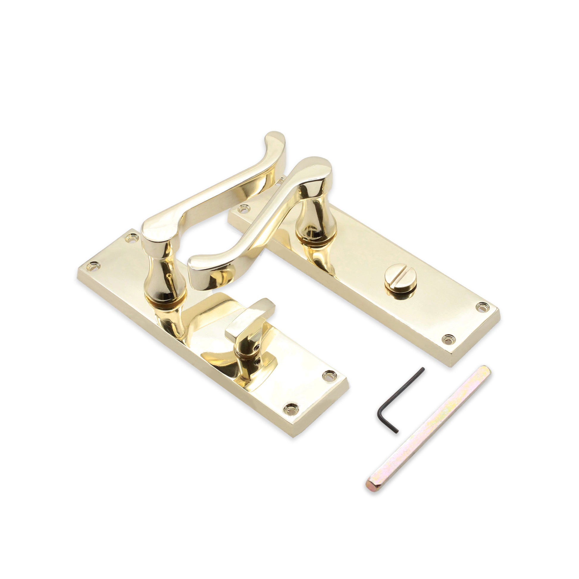 Lever on Backplate Door Handle Home Decor