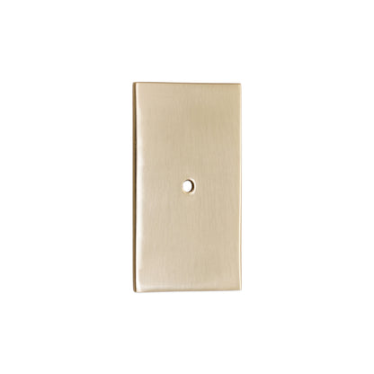 Rectangle Backplate for Cupboard Knobs Satin Brass