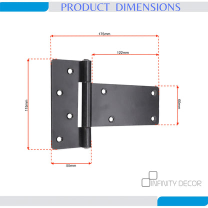 Black Decorative Square Hinge Home Decor