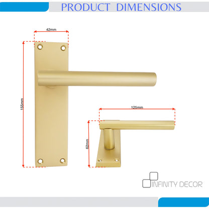 Lever on Backplate Door Handle Home Decor