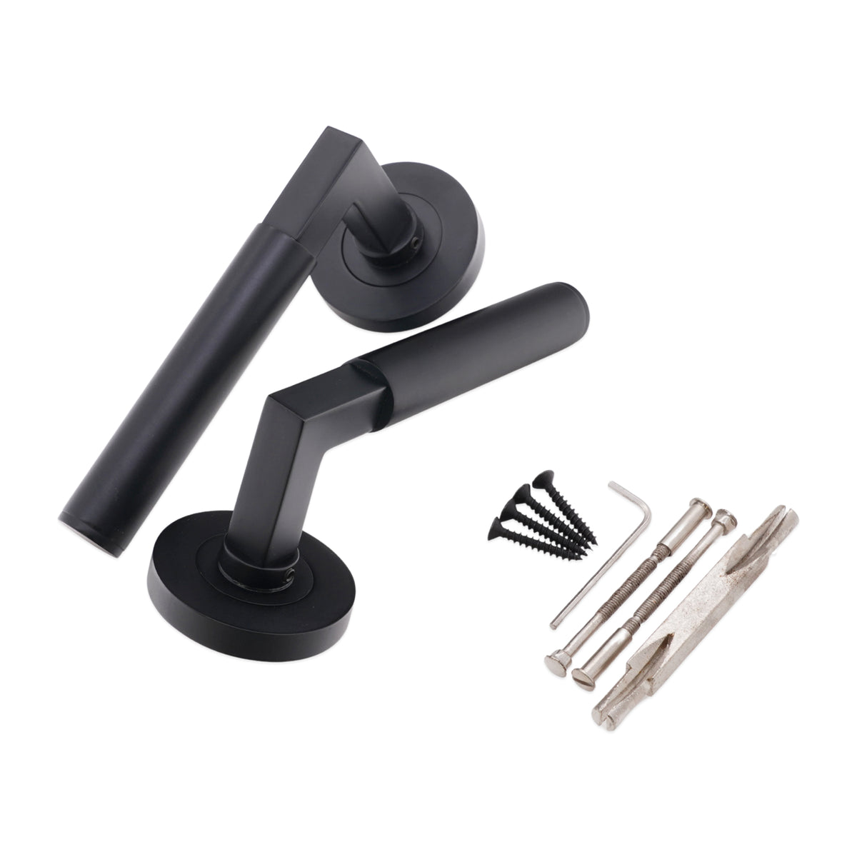 Opal Knurlmond Lever on Rose Matt Black Home Decor
