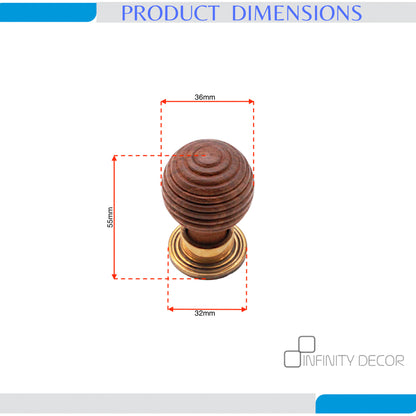 Rosewood Preston Kleiner Schrankknopf aus gealtertem Messing