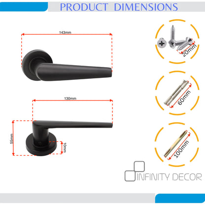 Lever on Rose Door Handle Home Decor