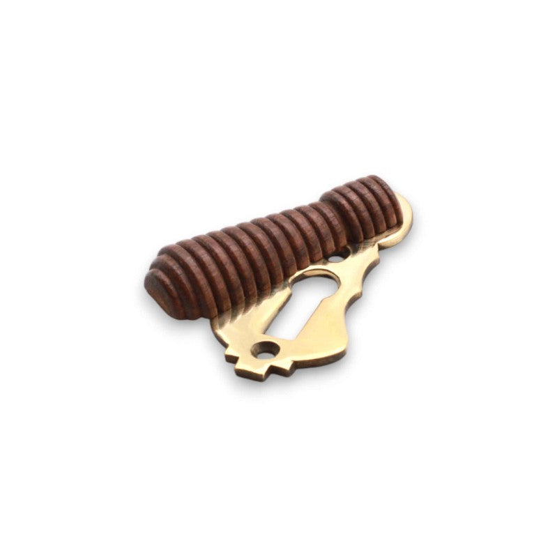 Rosewood Beehive Escutcheon Polished Brass