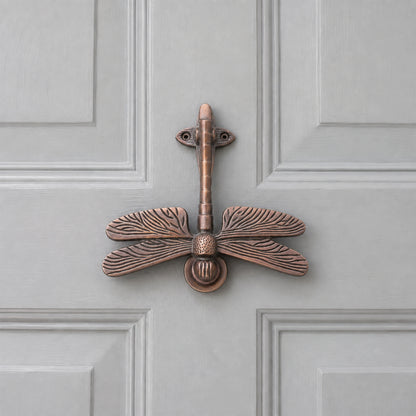 Aged Bronze Dragonfly Door Knocker Home Decor