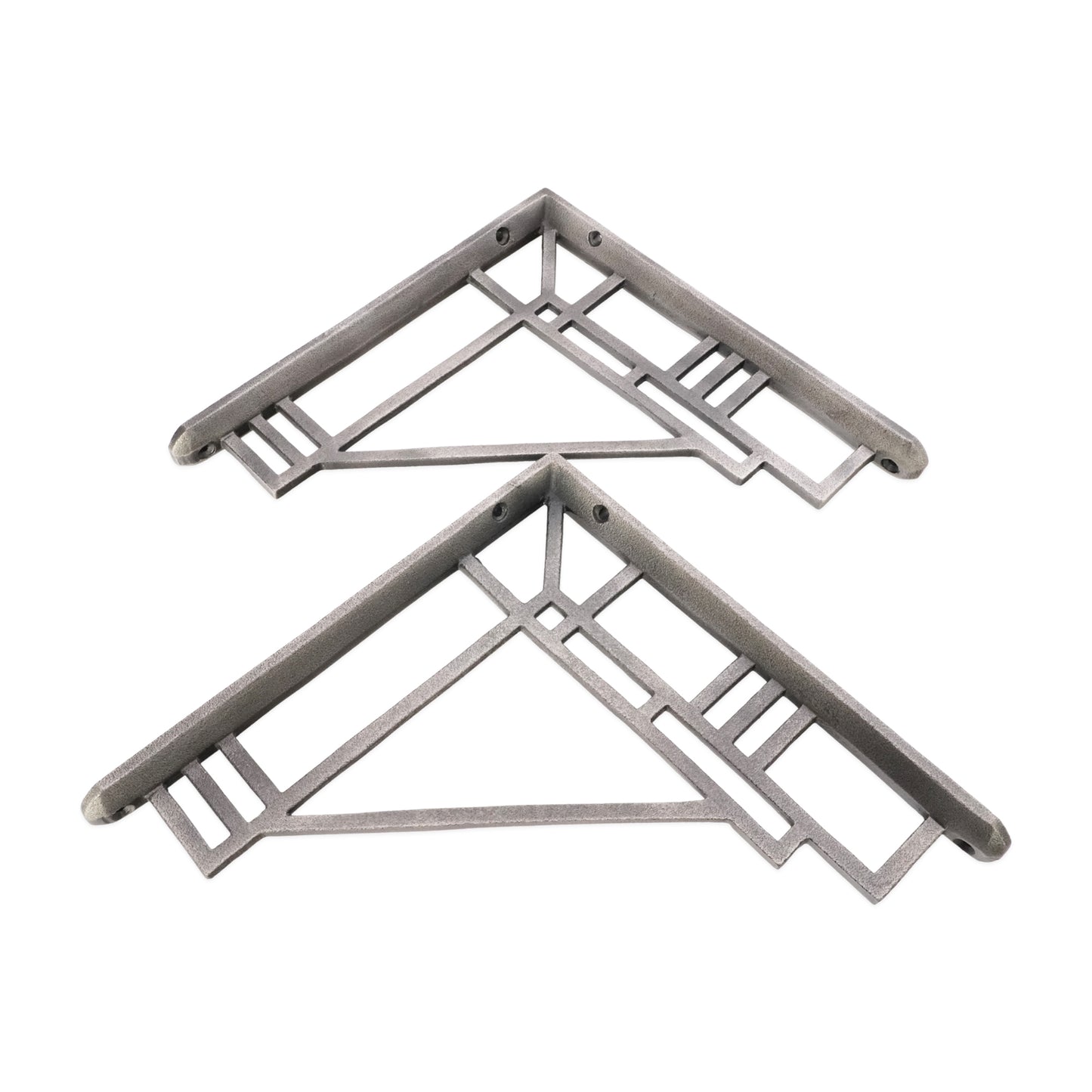 Supports d'étagère Art Déco en étain 