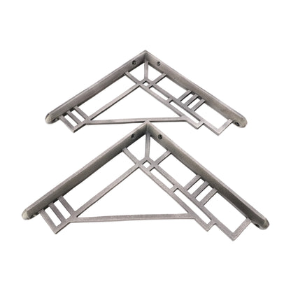 Supports d'étagère Art Déco en étain 