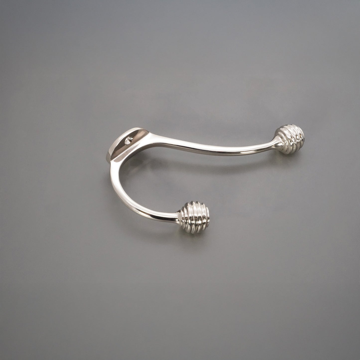 Beehive Twin Coat Hook Polished Nickel
