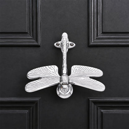 Polished Chrome Dragonfly Door Knocker Home Decor