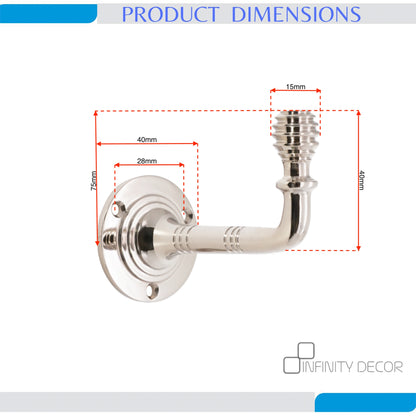 Beehive Small Coat Hook Polished Nickel