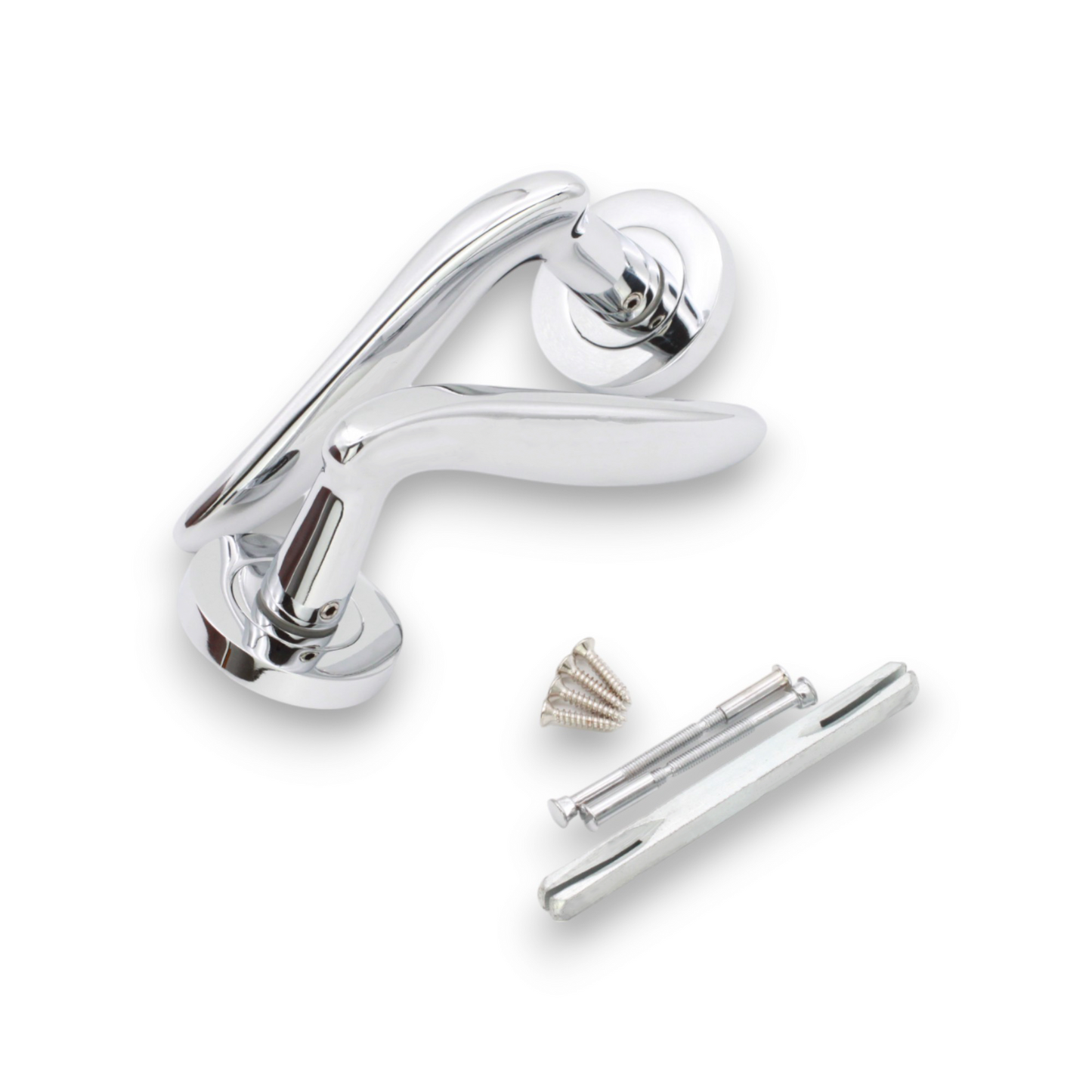 Senza Lever on Rose Polished Chrome Bathroom Pack