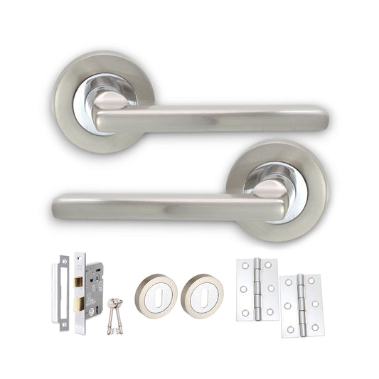 Drox Lever on Rose Dual Tone Lock Pack
