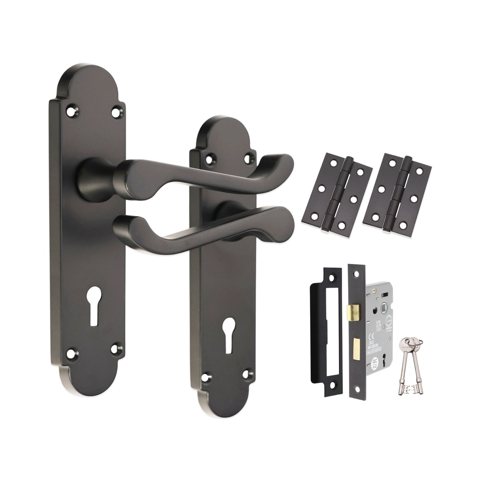 Lever on Backplate Lock Pack Home Decor
