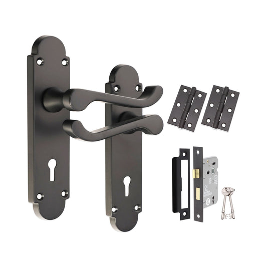 Oakley Lever on Backplate Lock Pack Matt Black