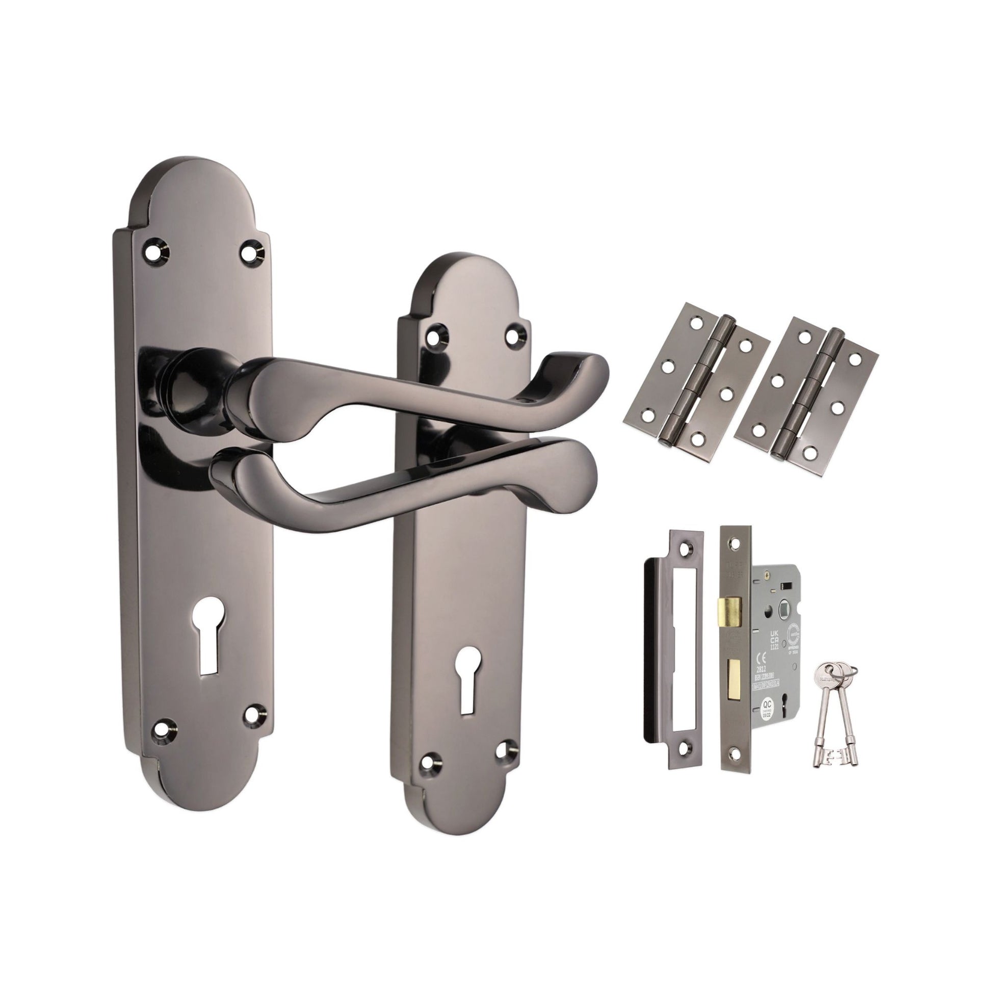 Lever on Backplate Lock Pack Home Decor
