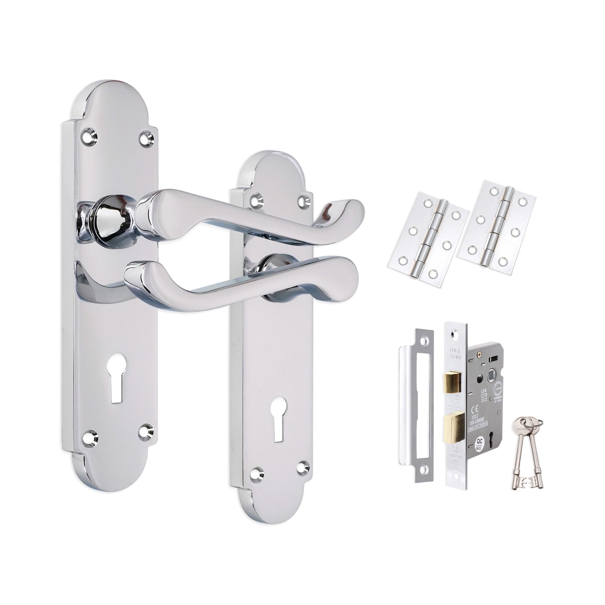 Lever on Backplate Lock Pack Home Decor
