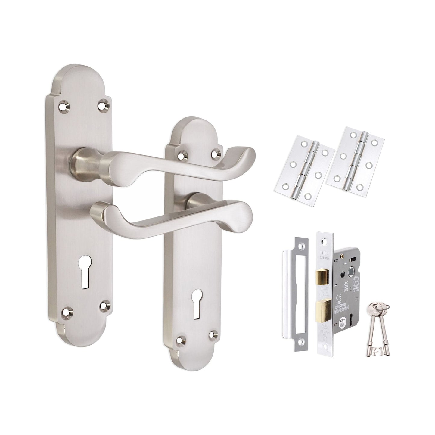 Lever on Backplate Lock Pack Home Decor