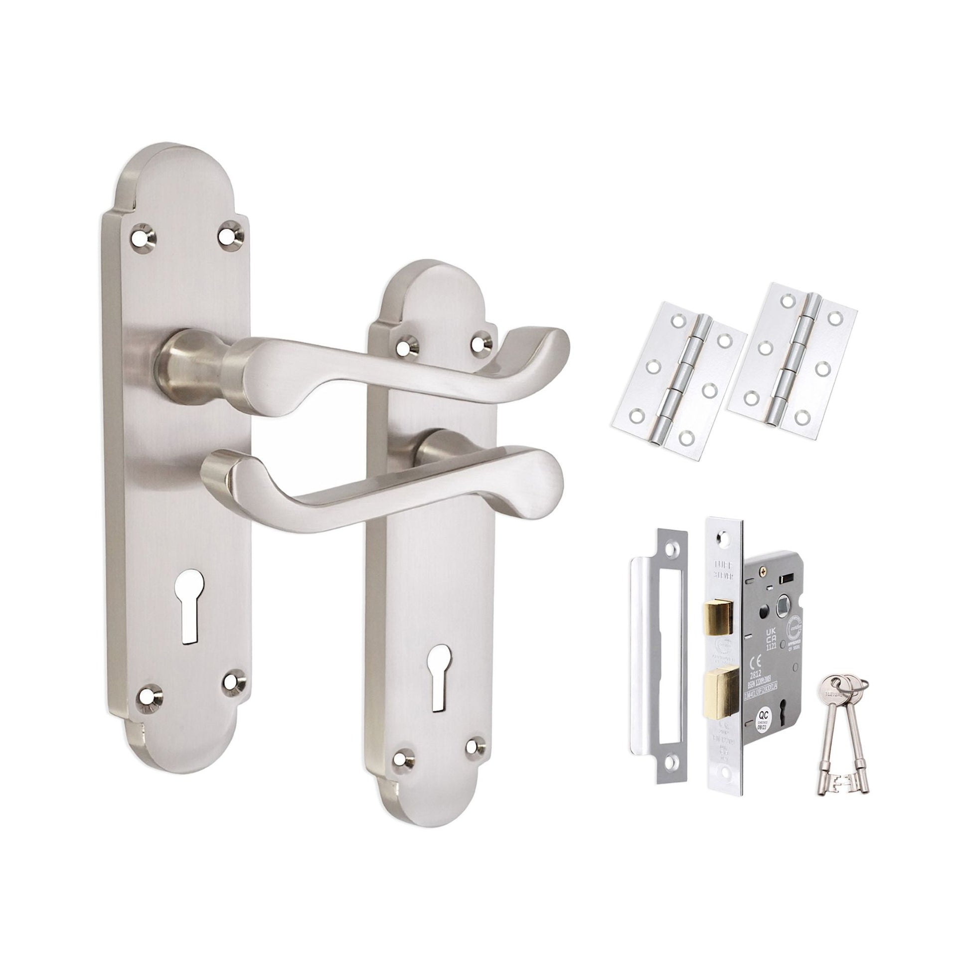 Lever on Backplate Lock Pack Home Decor