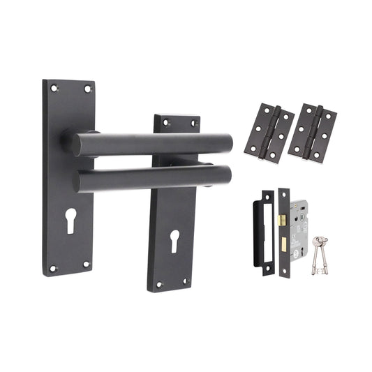 Jura Lever on Backplate Lock Pack Matt Black
