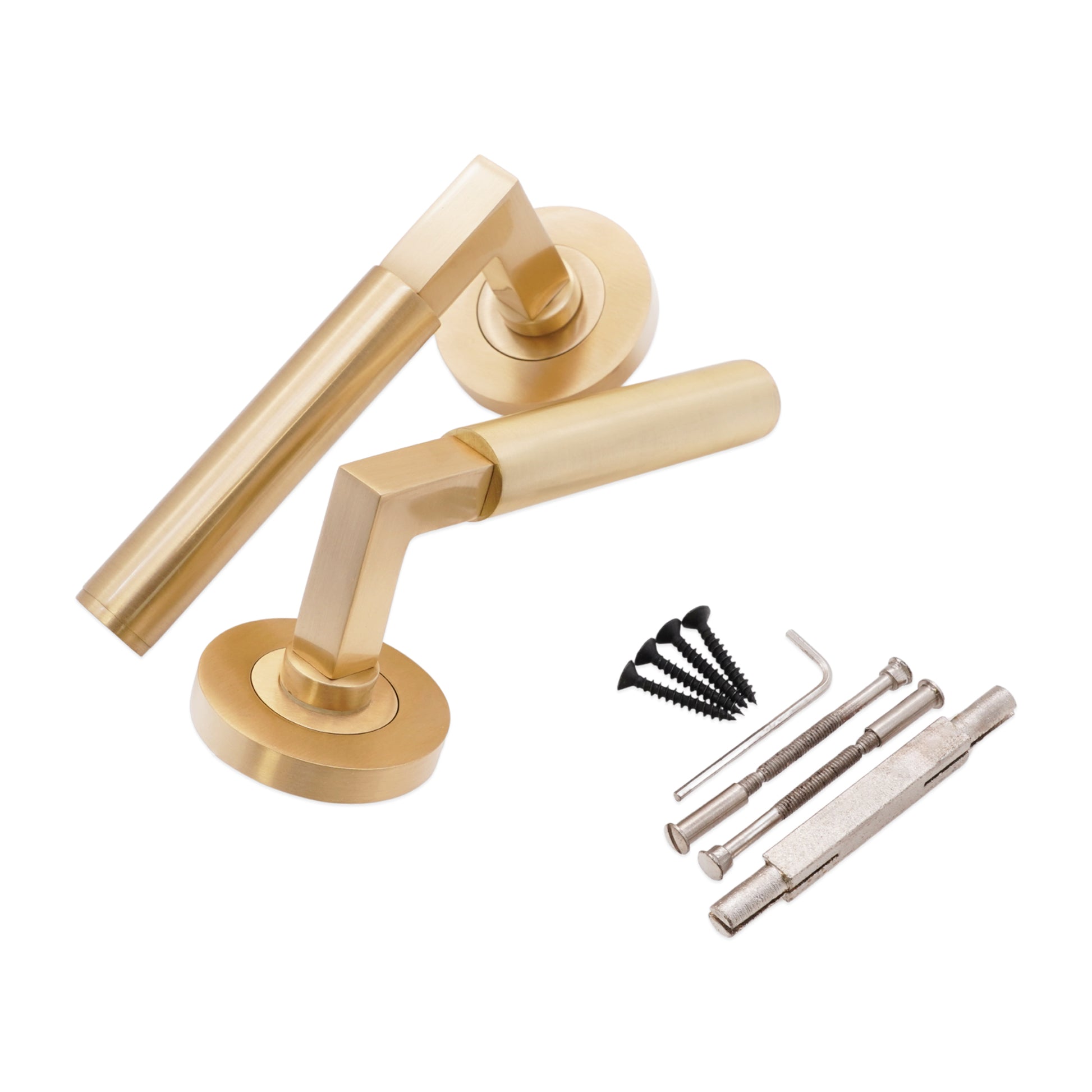 Opal Knurlmond Lever on Rose Satin Brass Home Decor