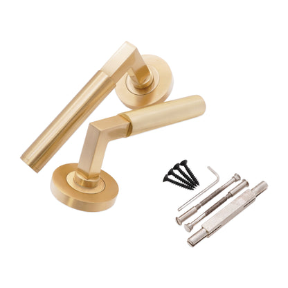 Opal Knurlmond Lever on Rose Satin Brass Home Decor