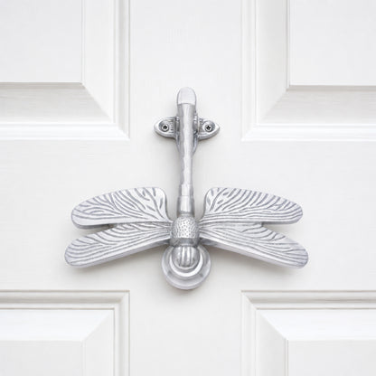 Satin Chrome Dragonfly Door Knocker Home Decor 
