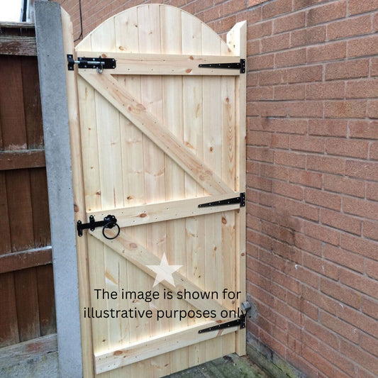 12" 300mm Plain Ring Gate Ironmongery Kit Black