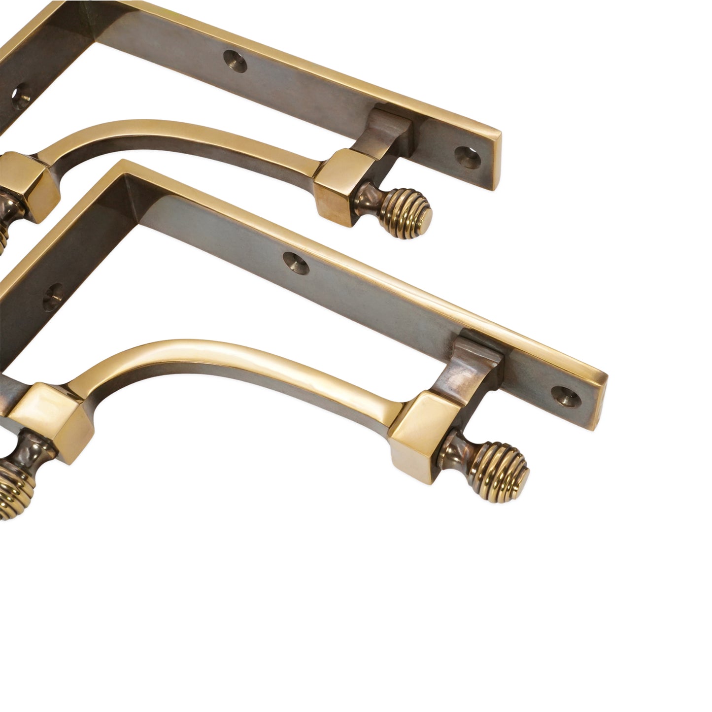 Beehive Small Shelf Bracket Aged Brass