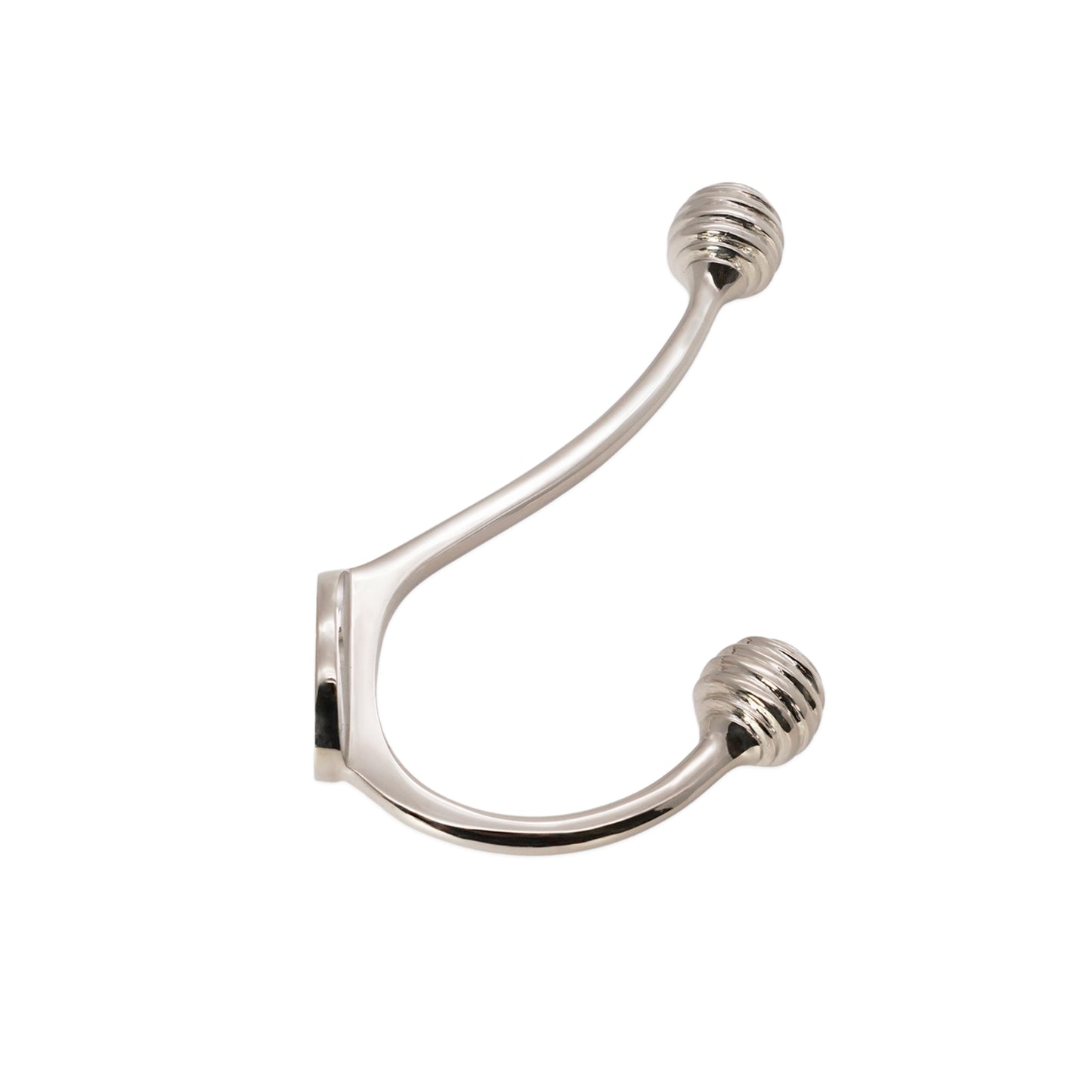 Beehive Twin Coat Hook Polished Nickel