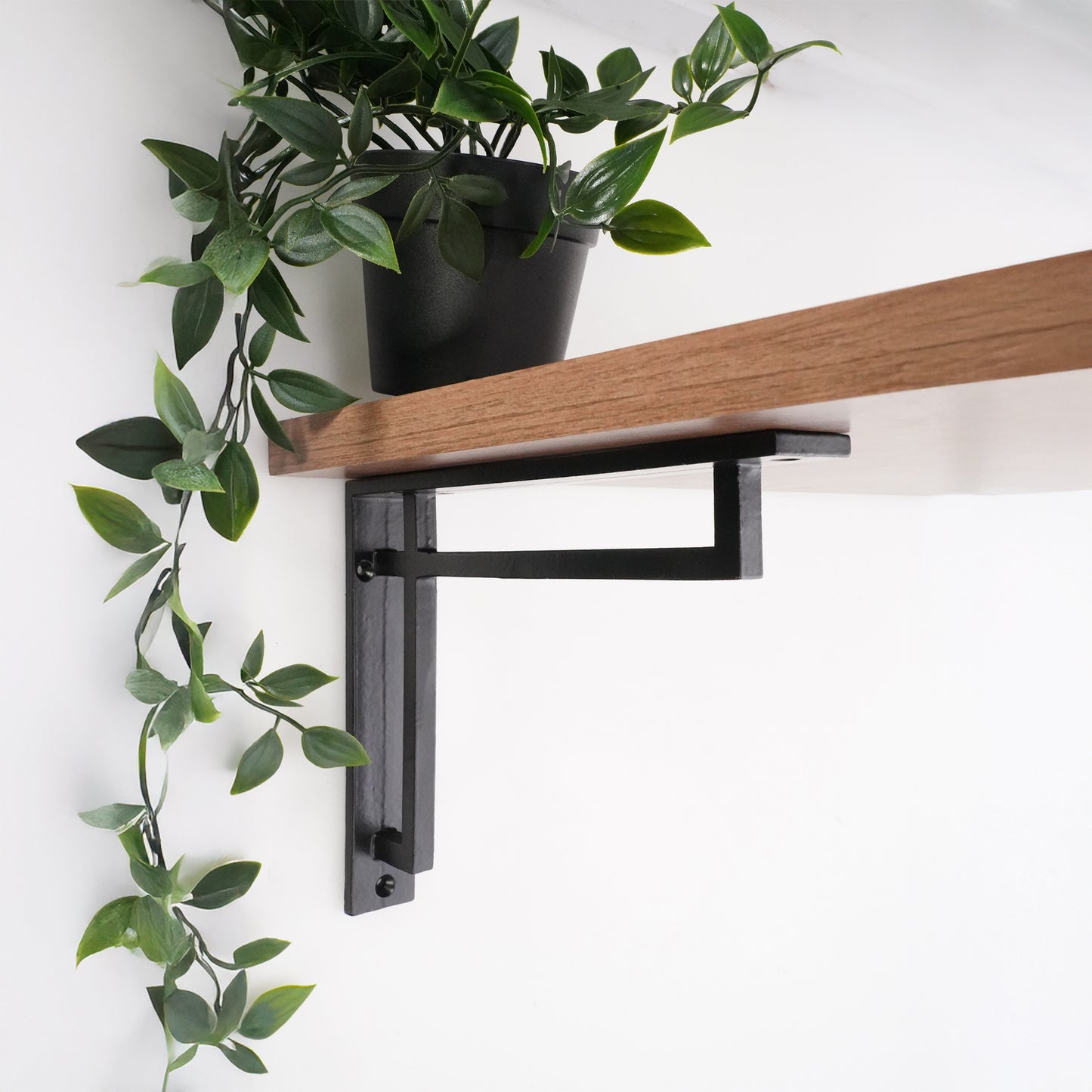 Support d'étagère étroit Art Déco noir 