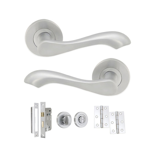 Camila Lever on Rose Satin Chrome Bathroom Pack