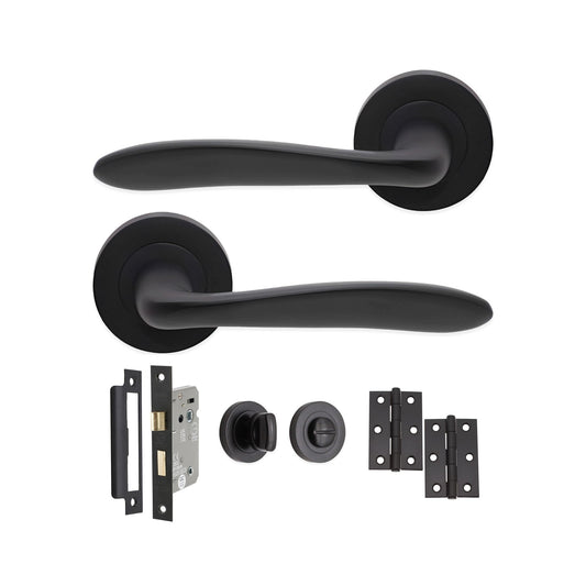 Mars Lever on Rose Matt Black Bath Pack