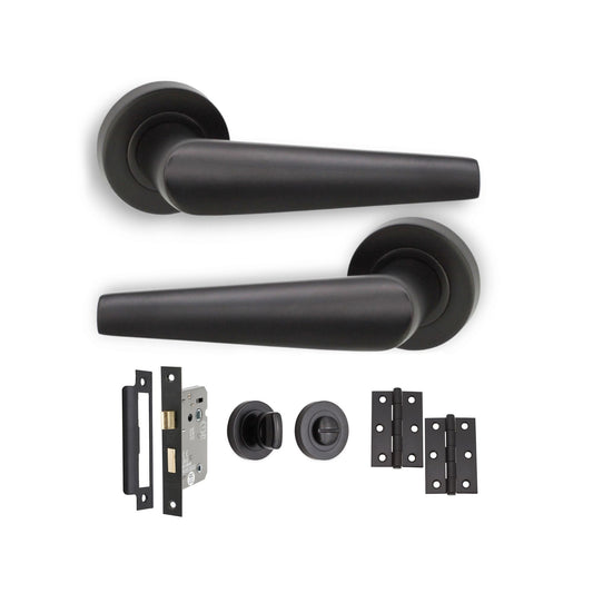Aero Lever on Rose Matt Black Bath Pack