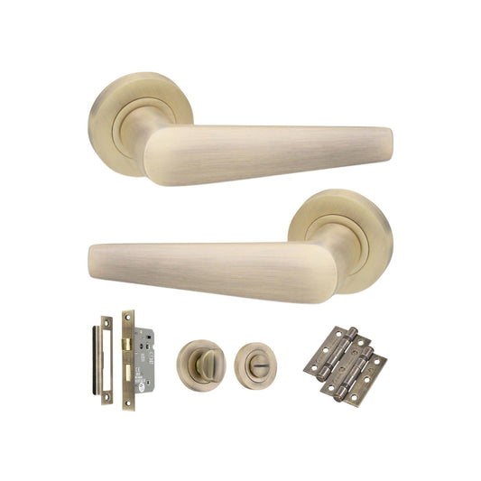 Aero Lever on Rose Matt Antique Bath Pack