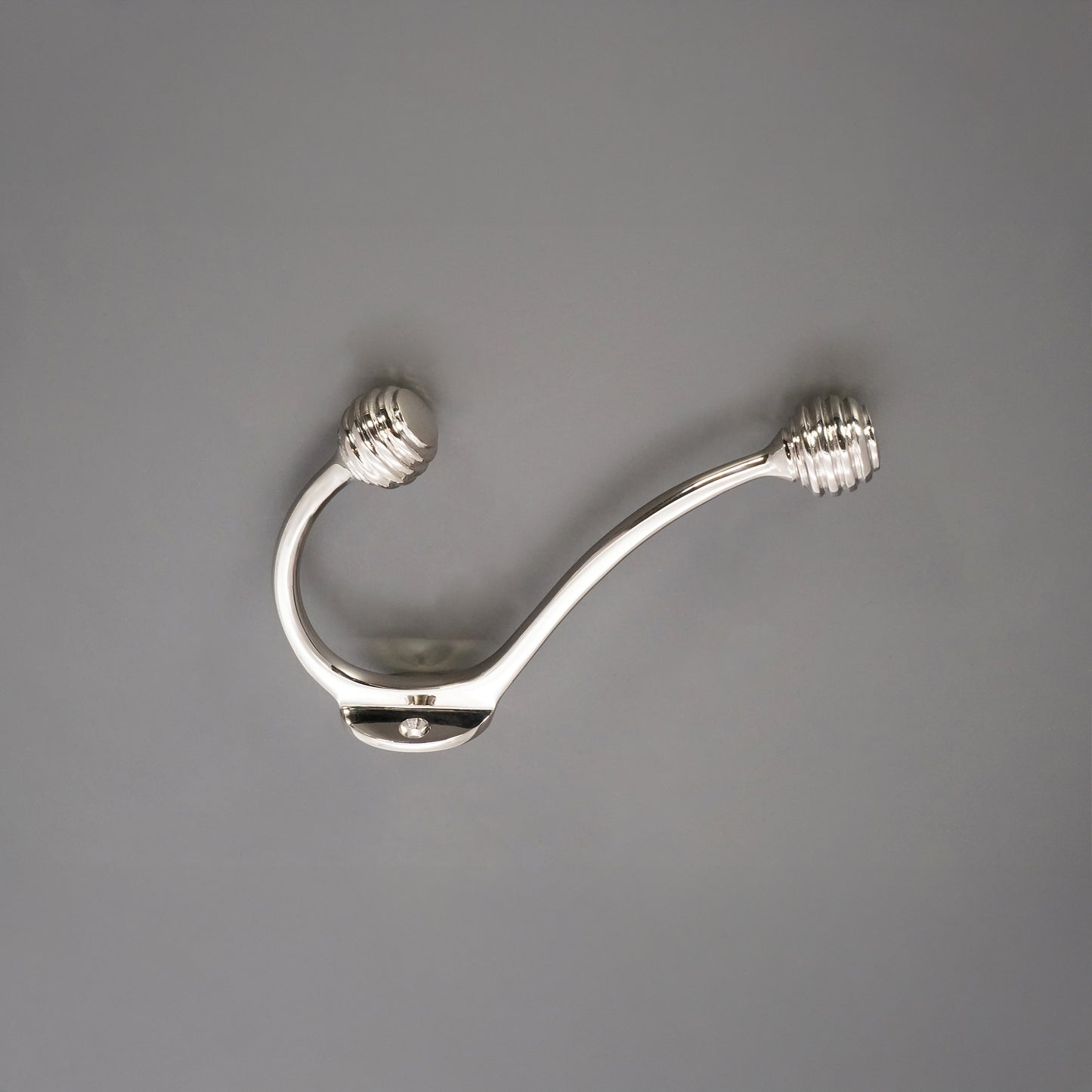 Beehive Twin Coat Hook Polished Nickel