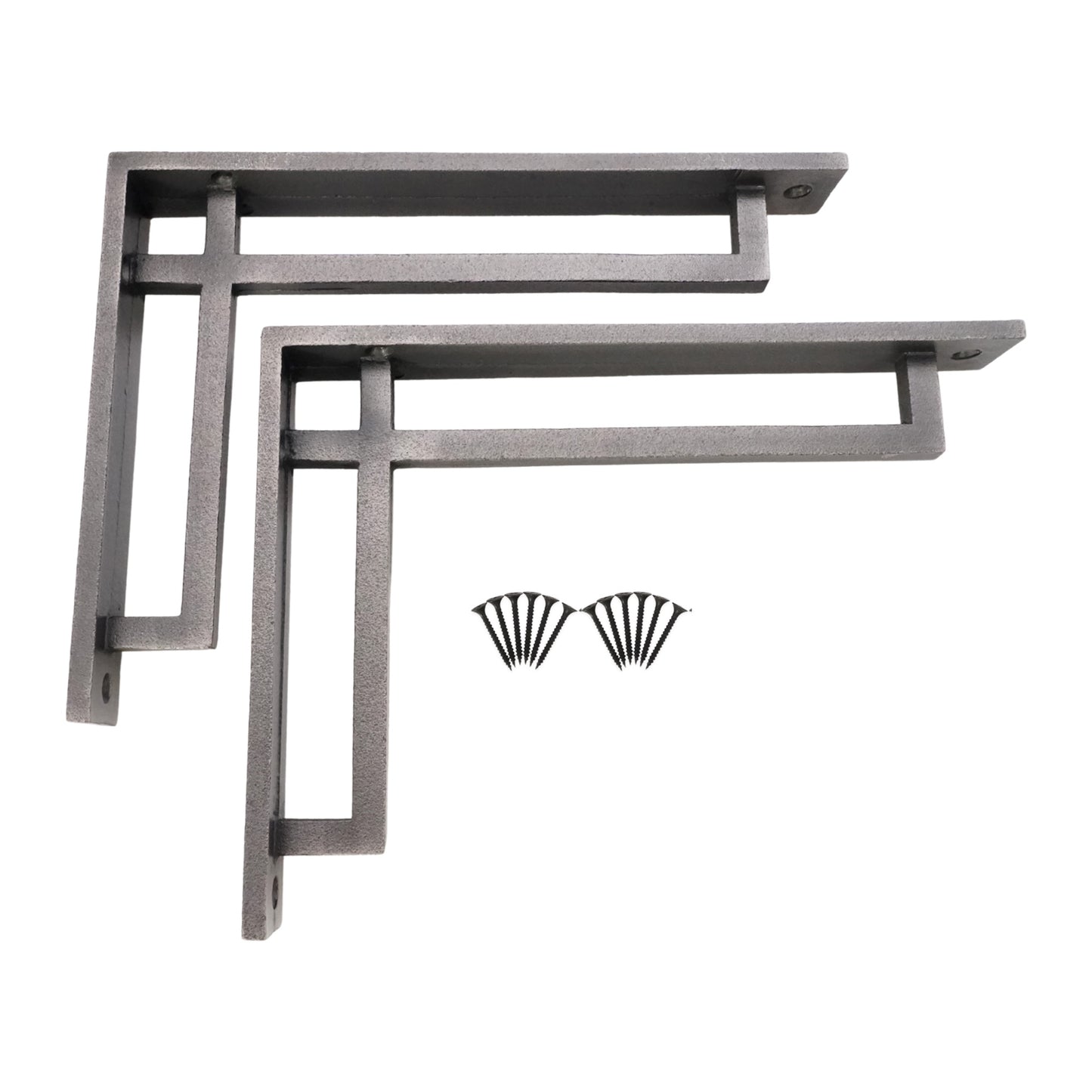 Narrow Art Deco Shelf Bracket Pewter