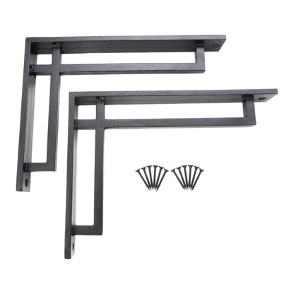 Support d'étagère étroit Art Déco noir 