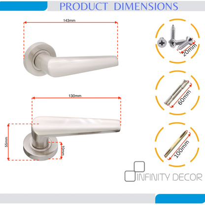 Lever on Rose Door Handle Home Decor